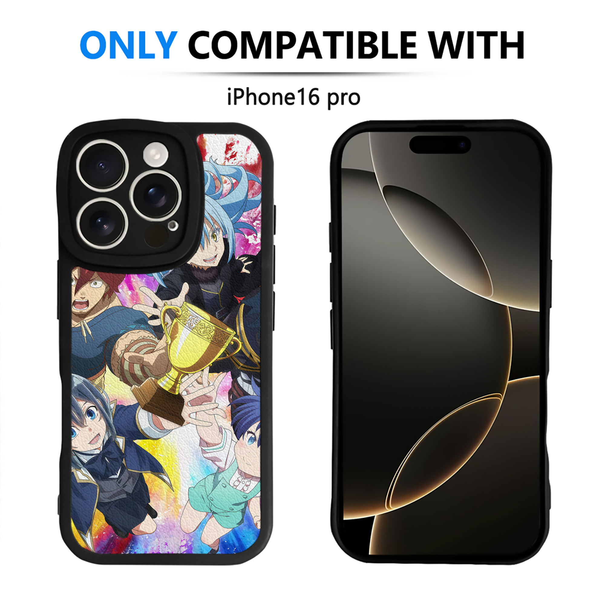 （画像用） 転スラ Regarding Reincarnated to Slime 【iPhone 16シリーズ対応】シリコンスマホケース（レザー調） 材質：シリコン